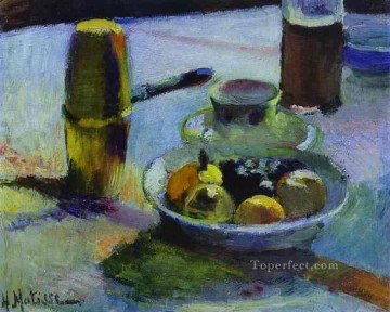  café - Fruta y cafetera 1899 fauvista